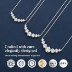 Moissanite Pendant Necklace in White Gold