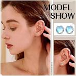 Silver Moonstone Stud Earrings for Women and Teens