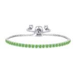 August Birthstone Friendship Slider Bracelet with Peridot