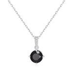 Philip Jones Silver Black Onyx Gemstone Necklace