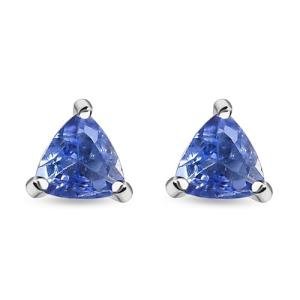 Tanzanite Silver Stud Earrings for Women