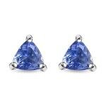 Tanzanite Silver Stud Earrings for Women