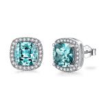 Sterling Silver Tanzanite Stud Earrings for Women