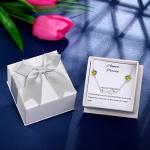 Peridot August Birthstone Bracelet with Heart Charms