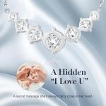Moissanite Pendant Necklace in White Gold