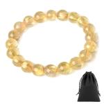 Citrine Beaded Bracelet - 8MM, Unisex Fashion