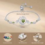 Peridot Tree of Life Bracelet in Sterling Silver