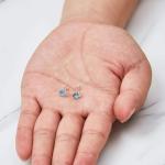 Aquamarine Birthstone Earrings in Sterling Silver