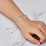 August Birthstone Friendship Slider Bracelet with Peridot