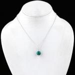 Green Malachite Beads Pendant Necklace for Women