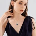 Celtic Knot Black Onyx Teardrop Necklace