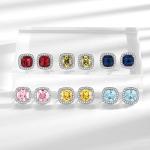 Sterling Silver Tanzanite Stud Earrings for Women