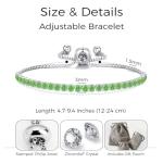 August Birthstone Friendship Slider Bracelet with Peridot