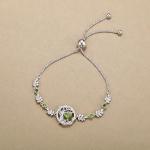 Peridot Tree of Life Bracelet in Sterling Silver