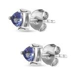Tanzanite Silver Stud Earrings for Women