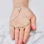 August Birthstone Friendship Slider Bracelet with Peridot
