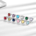 Sterling Silver Tanzanite Stud Earrings for Women