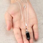 Philip Jones Black Onyx Gemstone Necklace