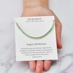 August Birthstone Friendship Slider Bracelet with Peridot
