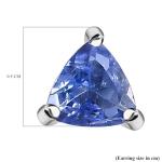 Tanzanite Silver Stud Earrings for Women