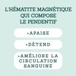 Magnetic Hematite Pendant for Stress Relief