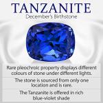 Tanzanite Silver Stud Earrings for Women