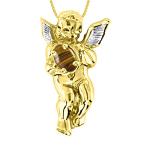 Simulated Alexandrite & Diamond Pendant Necklace