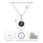 Philip Jones Silver Black Onyx Gemstone Necklace