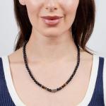 Men's Obsidian Tiger Eye Beaded Necklace