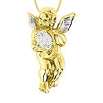 Simulated Alexandrite & Diamond Pendant Necklace