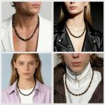 Men's Black Tourmaline Tiger Eye Healing Necklace