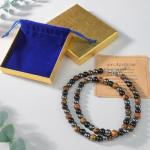 Men's Black Tourmaline Tiger Eye Healing Necklace