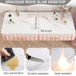 Pink LED Vanity Table with 5 Drawers