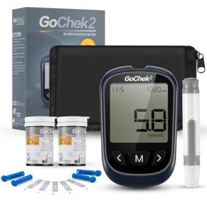 Blood Glucose Monitor Kit with Test Strips & Lancets