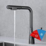 3-Way Water Filter Kitchen Faucet with Swivel Spout