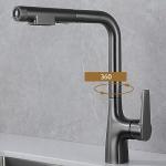 3-Way Water Filter Kitchen Faucet with Swivel Spout