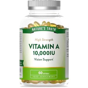 High Strength Vitamin A Capsules 10,000IU 60 Count