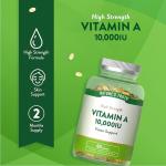 High Strength Vitamin A Capsules 10,000IU 60 Count