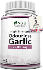 High Strength Garlic Capsules 25,000 mg - 240 Softgels