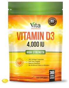 Maximum Strength Vitamin D3 4,000 IU Softgels