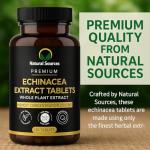 Echinacea Tablets - 2000 mg Plant Extract, 120 Count