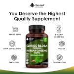 Ginkgo Biloba & Korean Ginseng Vegan Tablets