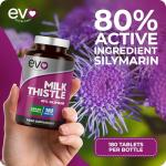 Milk Thistle Tablets with 80% Silymarin, Vegan