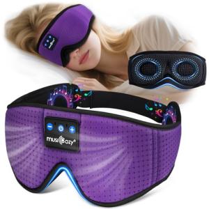 Cozy Bluetooth Sleep Mask with Headphones for Comfort