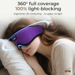 Cozy Bluetooth Sleep Mask with Headphones for Comfort