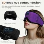 Cozy Bluetooth Sleep Mask with Headphones for Comfort