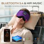 Cozy Bluetooth Sleep Mask with Headphones for Comfort