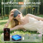 Organic Bamboo Cotton Bluetooth Sleep Mask with Headphones