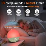 Sunrise Alarm Clock with Dual Alarms and Sound