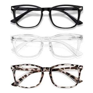 Kids Blue Light Glasses - 3 Pairs for Ages 6-12